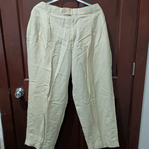 Phat Farm linen blend khaki dress pants size 42 - Picture 1 of 5